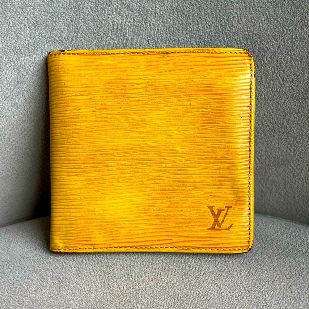 Louis Vuitton Bifold Wallet, Yellow, Epi Leather